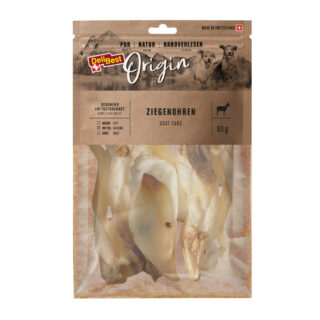 DeliBest Origin Ziegenohren - Sparpaket: 4 x 80 g