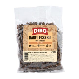 DIBO BARF-Leckerli mit Strauß - 200 g