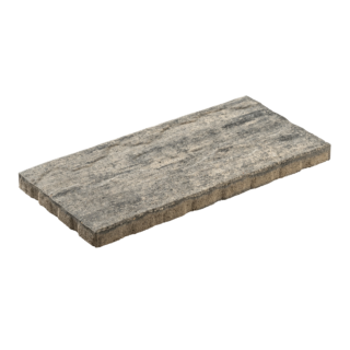 Diephaus Terrassenplatte 'T-Court Glad' Beton weiß/schwarz 48 x 24 x 3 cm