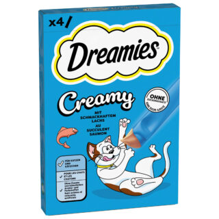 Dreamies Creamy Snacks - Lachs (4 x 10 g)