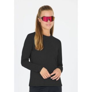 Endurance Alvaly Melange Langarm-T-Shirt Gr. 38 Schwarz für Damen - Bequem und Atmungsaktiv für den Lauf