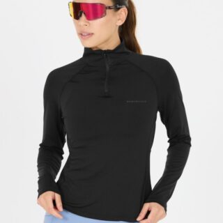 Endurance Chrissie Midlayer 42 Damen – Schwarzer, atmungsaktiver Lauf- und Outdoor-Midlayer für optimale Bewegungsfreiheit