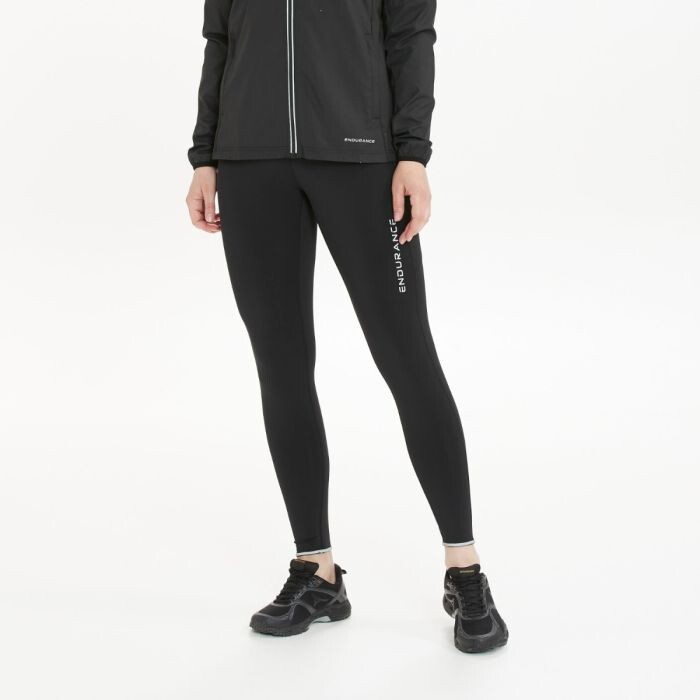 Endurance Lange Tights Gr. 40 Schwarz für Damen - Bequeme und atmungsaktive Lauftights