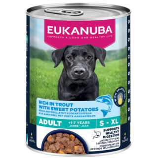 Eukanuba Adult Reich an Forelle mit Süßkartoffeln - Sparpaket: 24 x 400 g