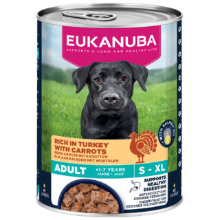 Eukanuba Adult Reich an Pute mit Karotten - Sparpaket: 12 x 400 g