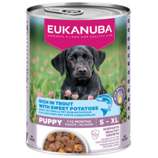 Eukanuba Puppy Reich an Forelle mit Süßkartoffeln - Sparpaket: 24 x 400 g