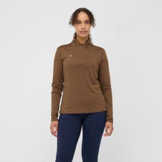 EYDA Eva Half Zip Gr. XS Braun Damen