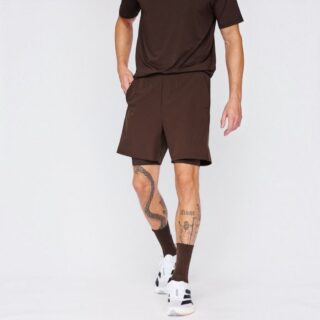 EYDA Jake 2in1 6 Inch Shorts Gr. L Braun Herren