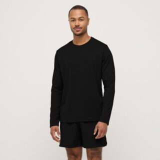 EYDA Mat LS Tee Gr. S Schwarz Herren