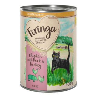 Feringa Country Style Menü 6 x 400 g - Mixpaket 1: Pute, Rind, Forelle