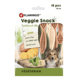 Flamingo Veggie Zahnbürste Mix - 160 g (4 Stück, 12,5 cm)