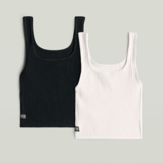 G-STAR Crop-Top "KIDS, NORDIC TOP SL 2-PACK G" Packung, 2 in gerippter Struktur, Slim Fit