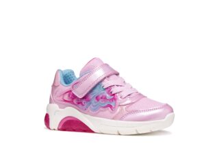 Geox Sneaker "J FADINLIGHT GIRL" Klettschuh mit toller Blinkfunktion, Größenschablone zum Download