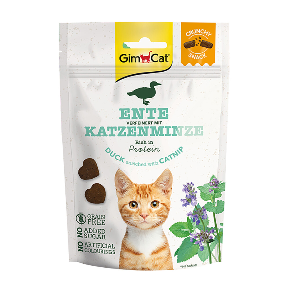 GimCat Crunchy Snacks - Ente mit Katzenminze (50 g)