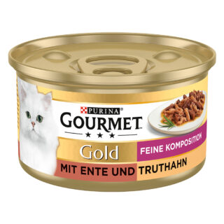 Gourmet Gold Feine Komposition 12 x 85 g - Rind & Huhn