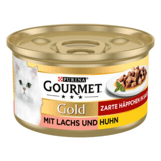 Gourmet Gold Zarte Häppchen 12 x 85 g - Huhn & Leber