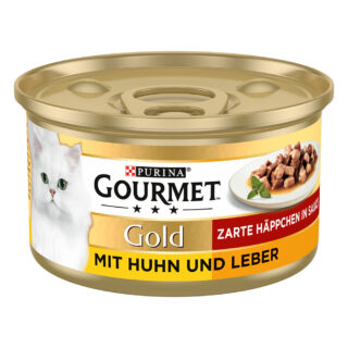 Gourmet Gold Zarte Häppchen 12 x 85 g - Kalb & Gemüse