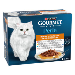 Gourmet Perle Gemischte Auswahl 12 x 85 g - zarte Stückchen aus dem Meer in Sauce (4 Sorten)