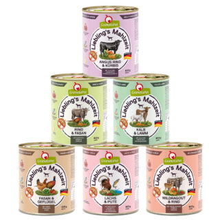 GranataPet Liebling's Mahlzeit Mixpaket 6 x 800 g - Mixpaket 1 (6 Sorten)