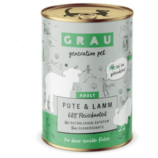GRAU Schlemmertöpfchen getreidefrei 6 x 400 g - Huhn & Kalb