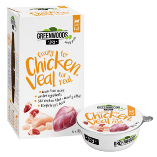 Greenwoods Joy Hühnerfilet mit Kalb - Sparpaket: 24 x 85 g