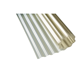 Gutta Polyester-Wellbahn 'Sinus 76/18' natur 500 x 250 x 0,08 cm