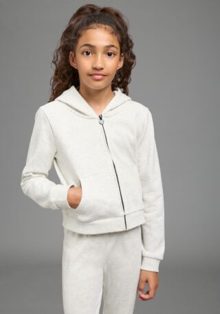H.I.S Kapuzensweatjacke "Kurzgeschnittene Sweatjacke mit H.I.S Logoprint für Mädchen" Für TEENS. Sweatjacke in modischer Kurzform und Zipper
