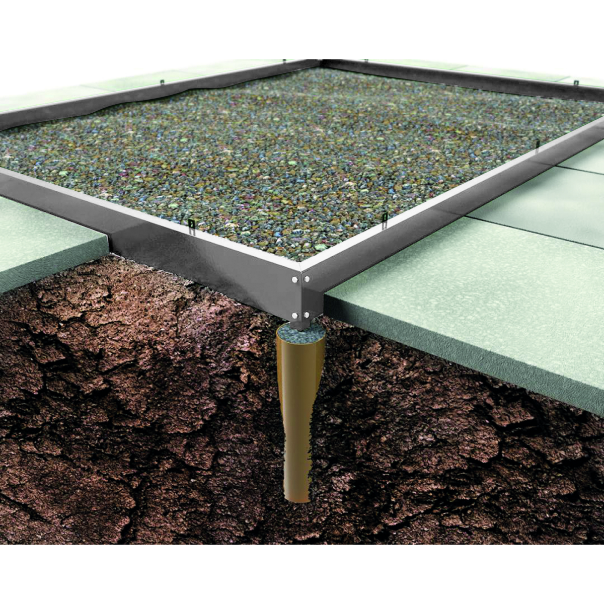 Halls Fundament für 'Magnum 108' 8,3 m² Gewächshaus