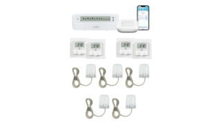 Homematic IP Smart Home Starter Set Fußbodenheizung mit Access Point 2, Fußbodenheizungscontroller, 4 Wandthermostate und 5 Stellantriebe