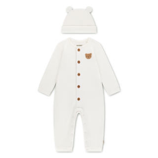 HUGGIES babywear Neugeborenen-Geschenkset "HUGB COVERALL ATTACHMENT" Set, 2 mit passendem Mützchen
