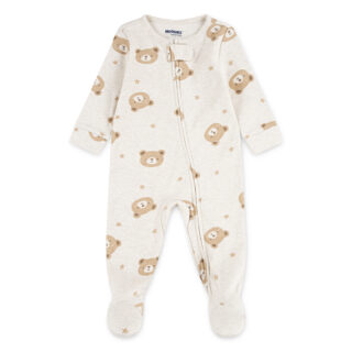 HUGGIES babywear Strampler "HUGB FOOTED COVERALL" allover mit Bärchen und Sternen bedruckt