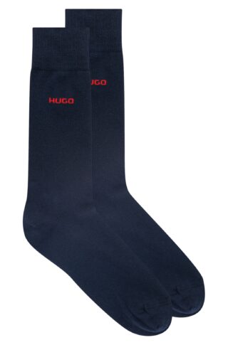 HUGO Underwear Businesssocken "2P RS UNI CC" Packung, 2 Stk. tlg. mit kontrastfarbenem HUGO Logo-Schriftzug