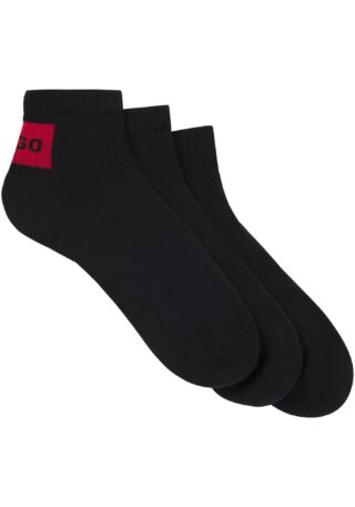 HUGO Underwear Freizeitsocken Packung, 3er, 3 Stk. tlg. mit kontrastfarbenem HUGO Logo