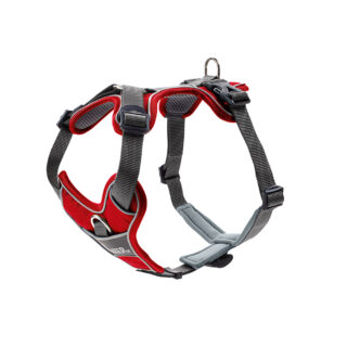 HUNTER Geschirr Divo, rot/grau - Größe M: 56-73 cm Brustumfang