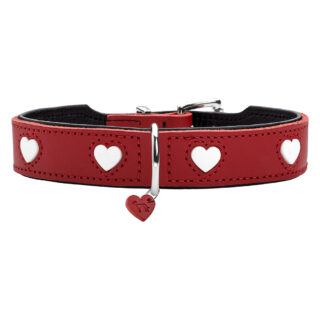 HUNTER Halsband Love, rot - Größe 60: 47 - 54 cm Halsumfang