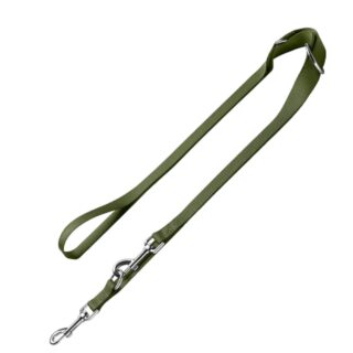HUNTER Set: Geschirr London Vario Rapid + Führleine London, olivgrün - Geschirr Größe XXS-XS + Leine 200 cm, 15 mm