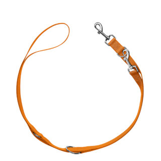 HUNTER Set: Geschirr London Vario Rapid + Führleine London, orange - Geschirr Größe S + Leine 200 cm, 15 mm