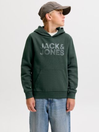 Jack & Jones Junior Kapuzensweatshirt "JJECORP mit Druck, Kängurutasche, pflegeleicht", Baumwollmischung, regular fit