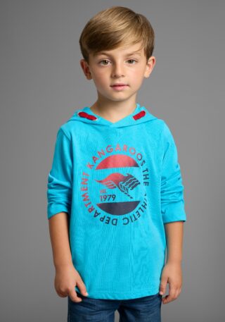 KangaROOS Langarmshirt "Shirt für kleine Jungen" Kapuzenshirt mit Print