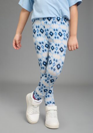 KangaROOS Leggings "Kangaroos 2er Pack Leggings für kleine Mädchen" schmale Passform, normale Leibhöhe, mit innenliegendem Gummizug
