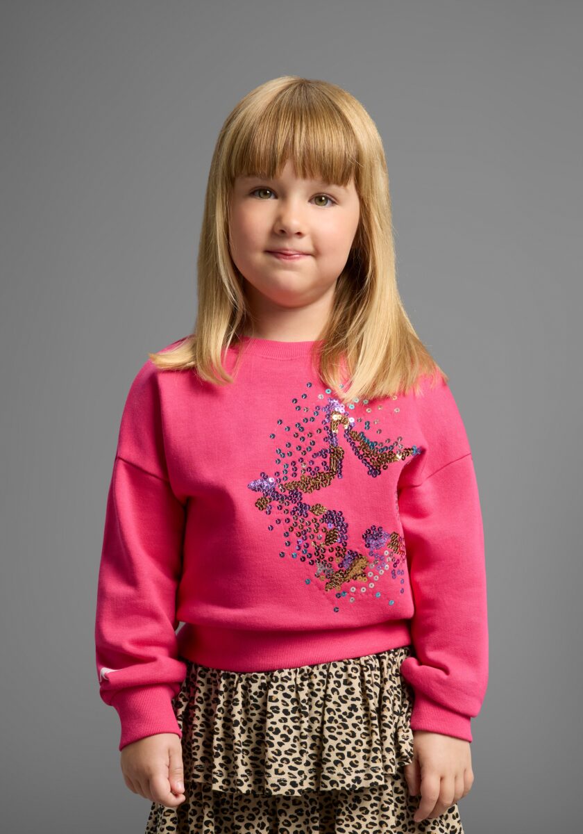 KangaROOS Sweatshirt "Stern-Applikation für kleine Mädchen", Sweatshirt mit schimmernden Pailletten-Applikationen