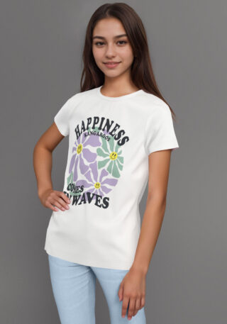 KangaROOS T-Shirt "HAPPINESS COMES" großer Frontprint