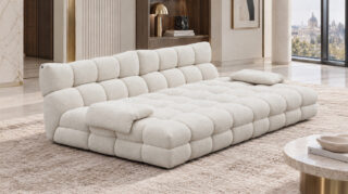 KAWOLA Big Sofa AMIA Stoff beige