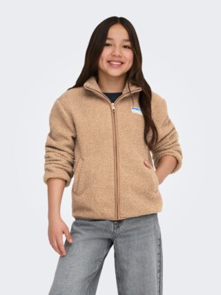 KIDS ONLY Fleecejacke "KOGEVA LIFE TEDDY JACKET CP OTW NOOS" ohne Kapuze