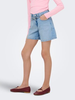 KIDS ONLY Jeansshorts "KOGGIANNA HW BELT SHORTS PIMBOX DNM NOOS" mit schmalem, dekorativen Bindeband in der Taille