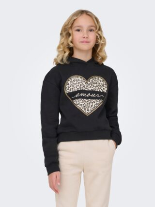 KIDS ONLY Kapuzensweatshirt "KOGCOOPER LIFE HEART LS HOODIE SWT NOOS"
