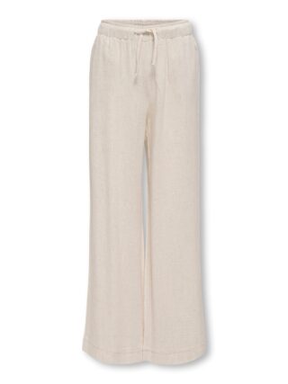 KIDS ONLY Loungehose "KOGSIESTA PULL-UP LINEN BLEND PNT NOOS" aus Viskosemischung mit Leinen, Relaxed Fit, gerade Beinform