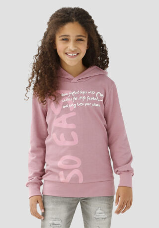 KIDSWORLD Kapuzenshirt "SO EASY - Print" Langarm, Basic-Passform, mit modischen Drucken