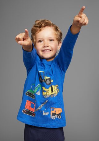 KIDSWORLD Langarmshirt "Bagger", Baufahrzeuge für kleine Jungs