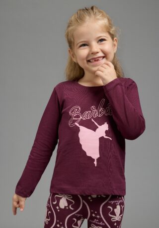 KIDSWORLD Langarmshirt "BARBIE Glitzerdruck Shirt für kleine Mädchen, Mama&Me Style, Mattel" BARBIE Nussknacker Shirt, Mini-Me